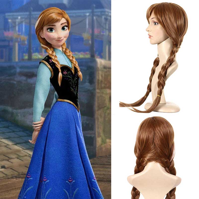 Disney Anna Costume Wig for Girls Frozen II Brown 