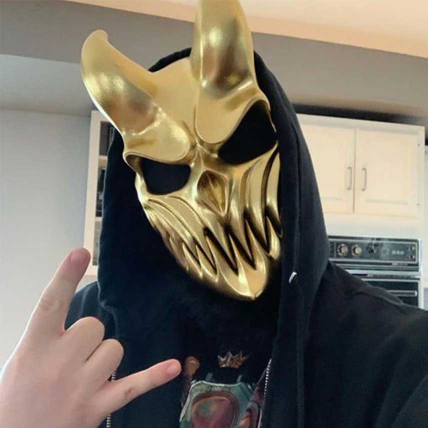 matanza para prevalecer la máscara de demonio de Halloween demoledor Alex demolerador Deathcore Band Kid of Darkness Cosplay Accessory