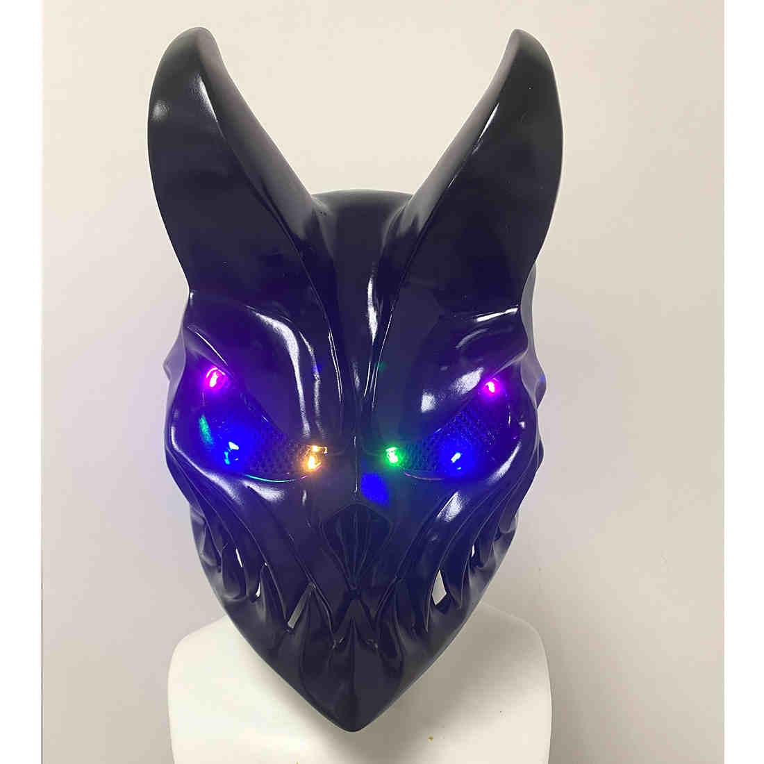 Mascarilla de demonio para la máscara de la máscara de Darkness Demolisher Máscara LED LED enciende la máscara de Halloween Scary Wlowing