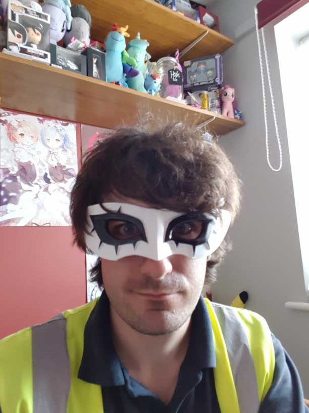 Persona 5 Hero Arsène Joker máscara Cosplay FRP Patch Mascarilla