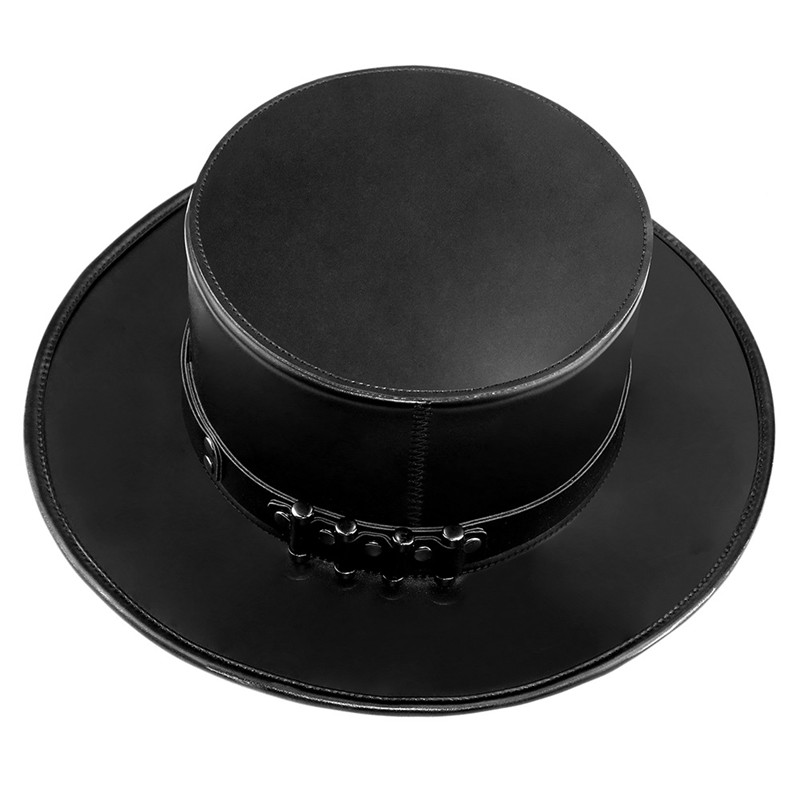 PU de cuero plaga doctor mágico sombrero punk steampunk neutral cosplay hat