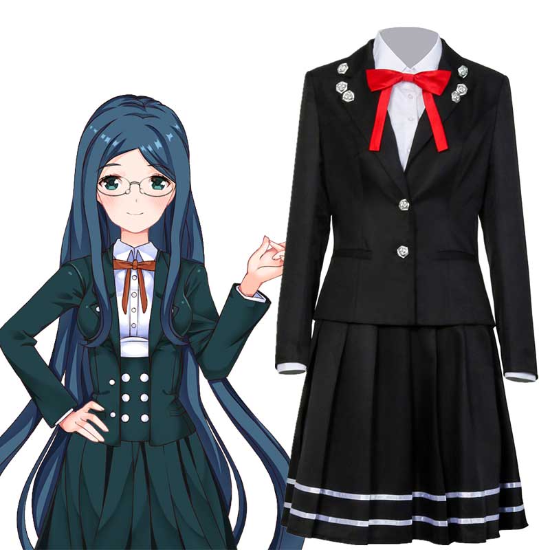 anime dangabronpa v3 shirogane tsumugi escolar uniforme de la escuela traje de vestuario de carnaval de halloween cosplay