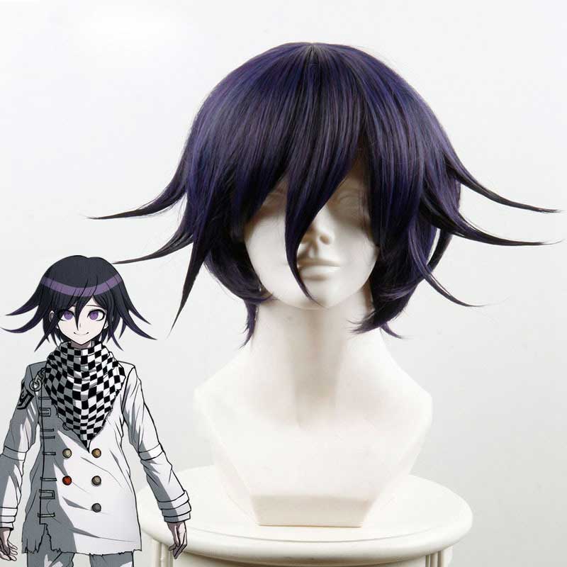 DangAnronpa v3: matando a Harmony Ouma Kokichi Cosplay peluca para hombre Boys Short Straight