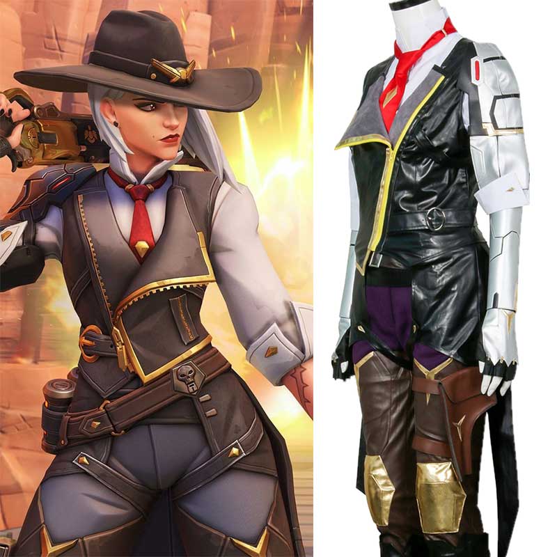Overwatch OW el vipper Ashe Elizabeth Caledonia Hero Traje de traje Cosplay FullSet
