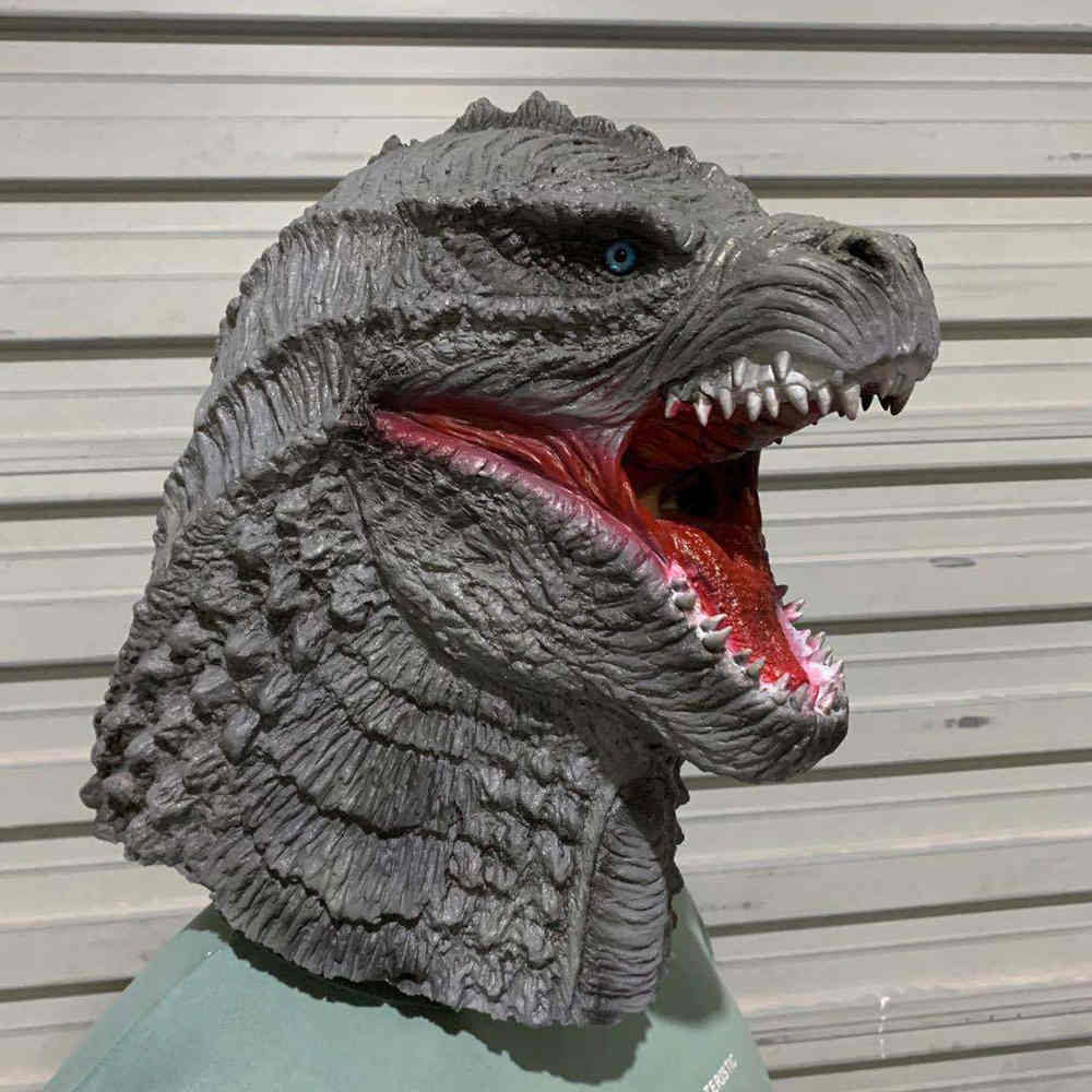 realista Godzilla vs Kong cosplay traje de Halloween máscara de Scary Puntales
