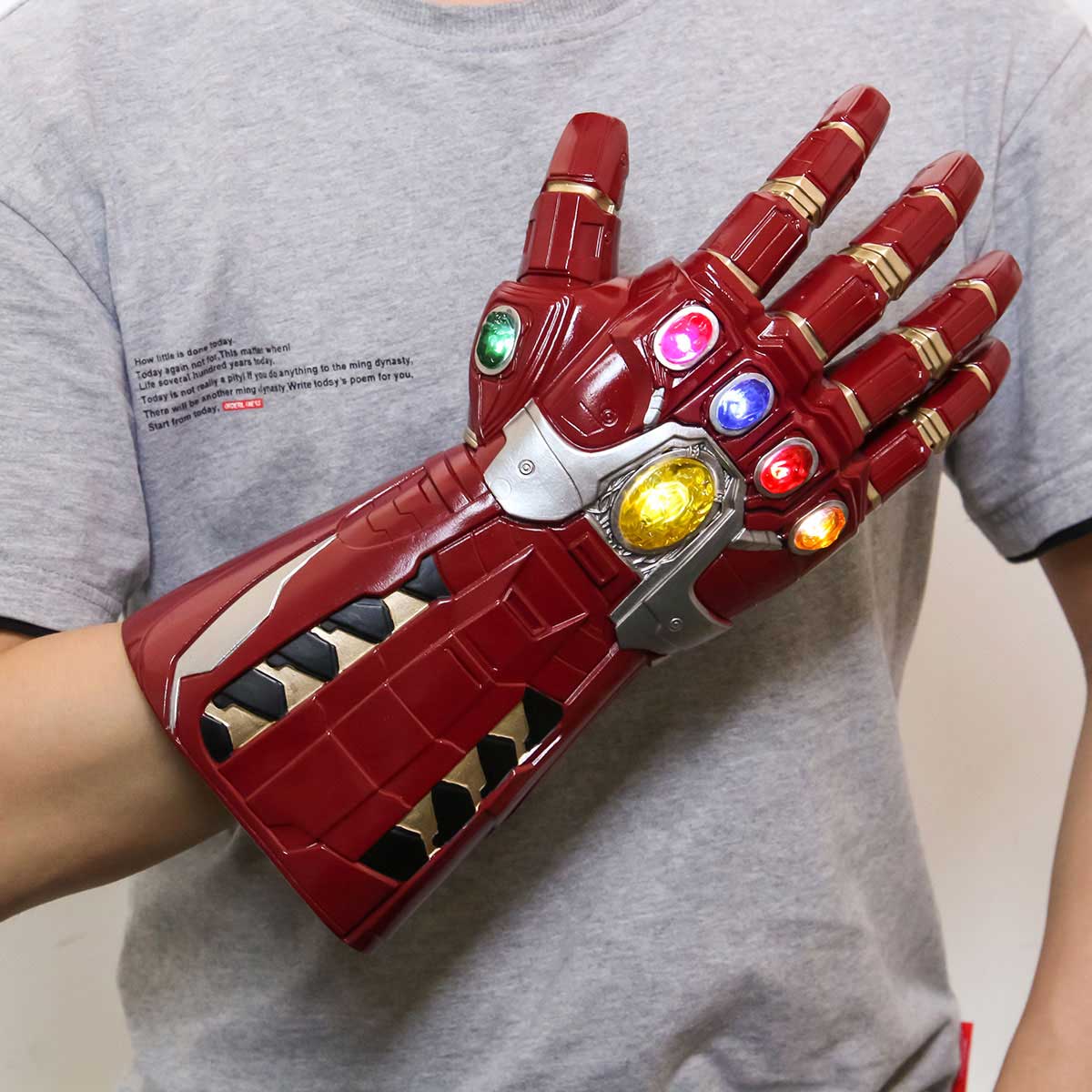 Avengers 4 EndGame Iron Man Tony Stark LED Guantes