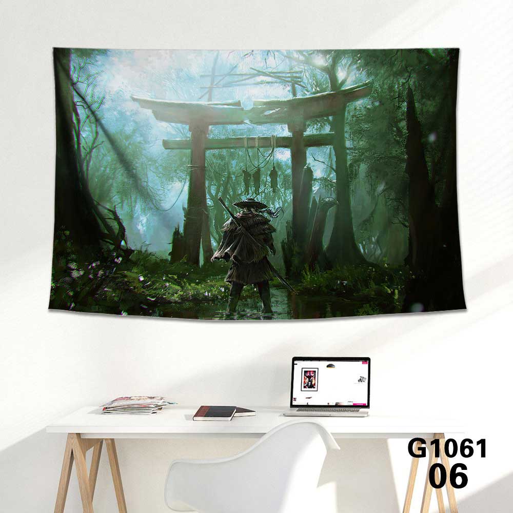 juego fantasma de Tsushima Jin Sakai Samurais Living Room Decor Art Posters Pósteres Dossal