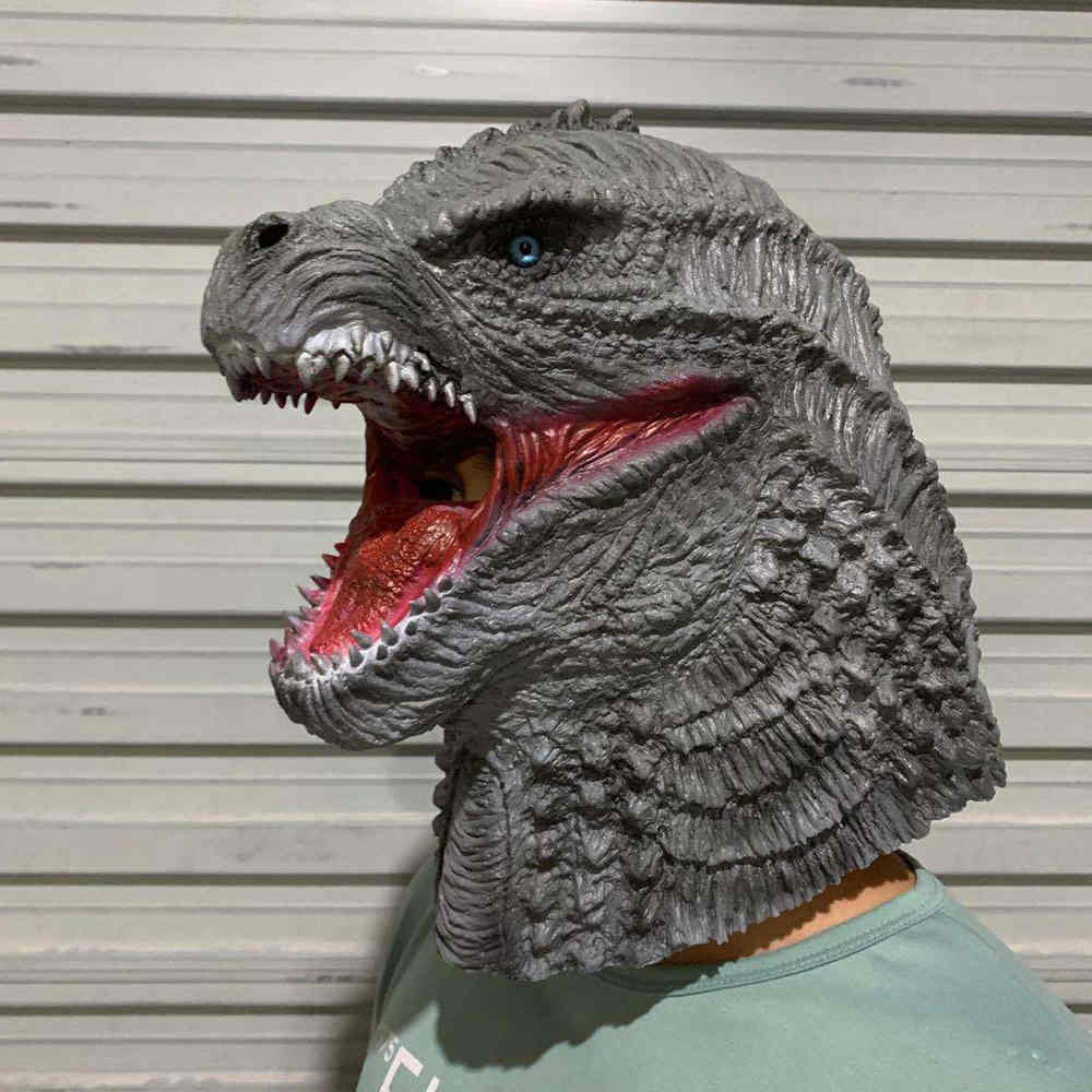realista Godzilla vs Kong cosplay traje de Halloween máscara de Scary Puntales
