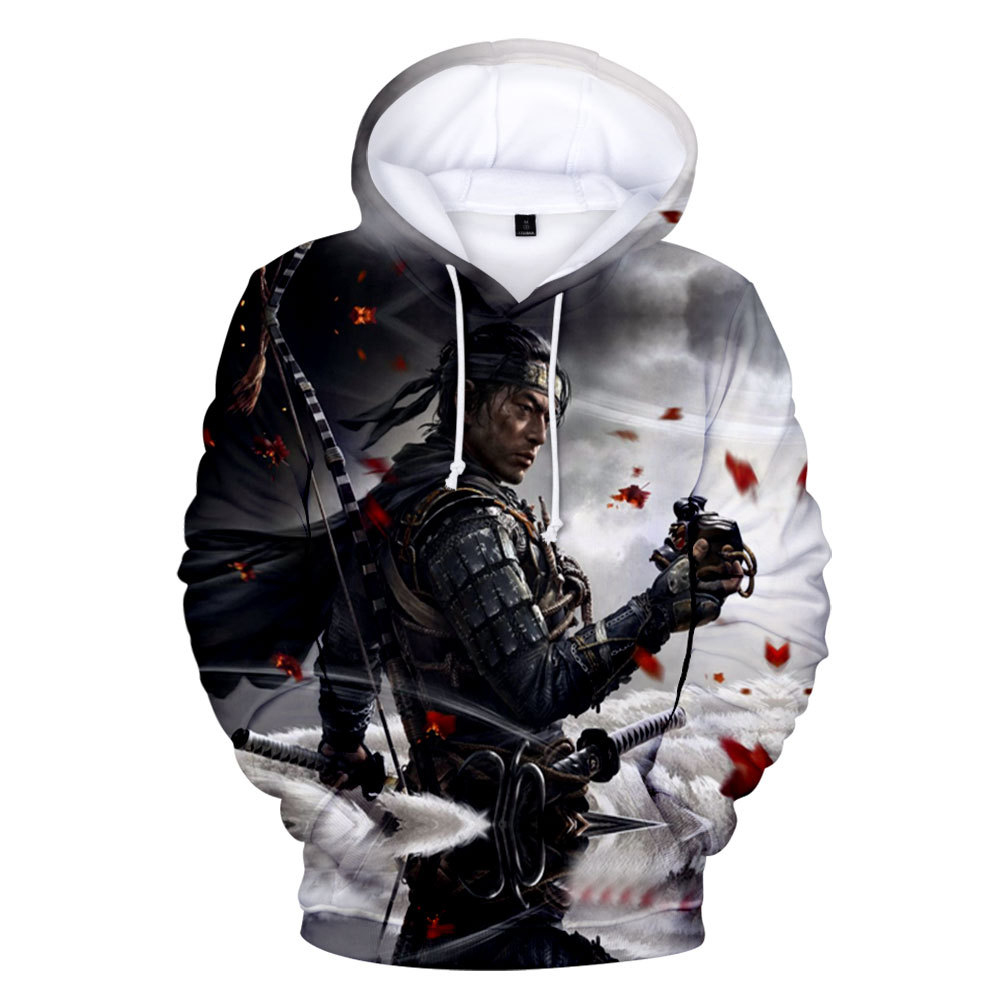 Game Ghost of Tsushima Samurai Sakai Sudaderas con capucha Sudaderas de impresión 3D Sweatshirt