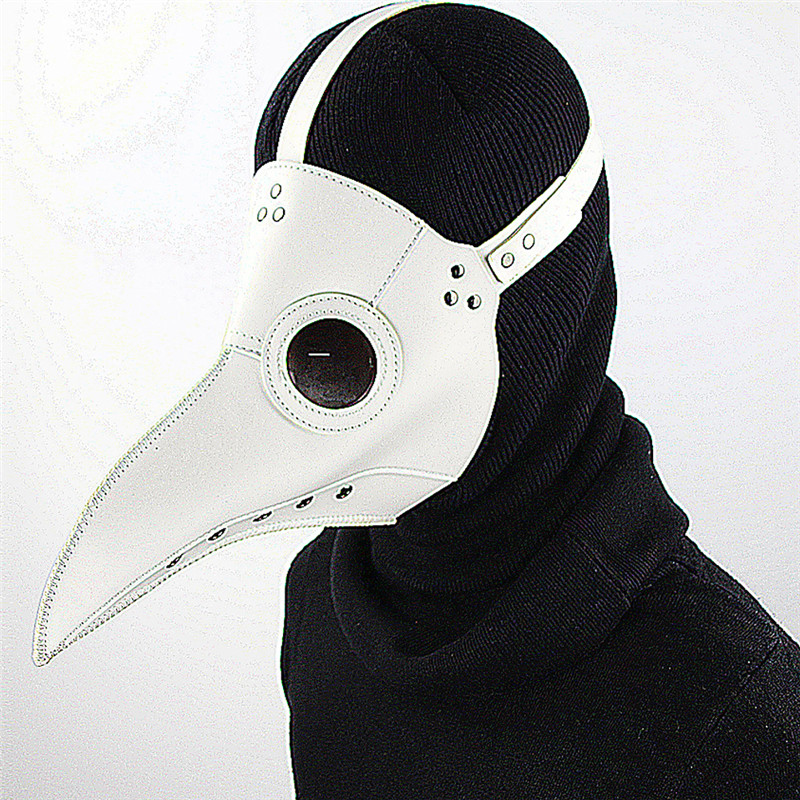 de Cospaly Dr. Beulenpest Steampunk doctor de la plaga máscara blanca PU de cuero Aves Pico Máscaras de Halloween Arte de Cosplay del traje de Carnaval