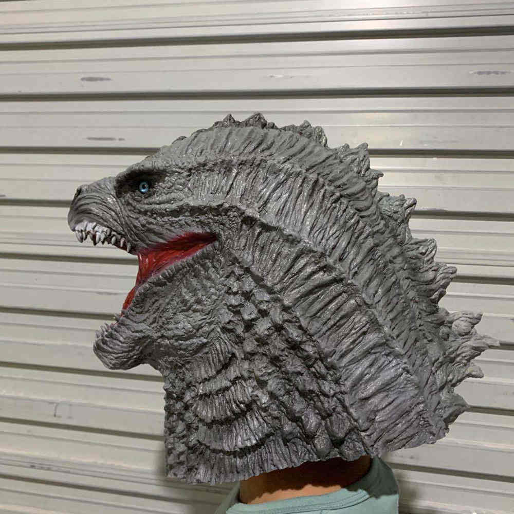 Realista Godzilla vs Kong Halloween Cosplay Máscara de la máscara de miedo