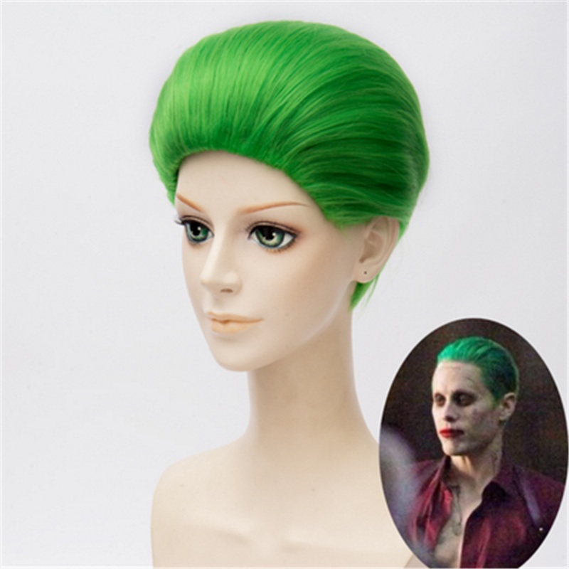 Movie suicide squad The Joker Green Cosplay Peluca