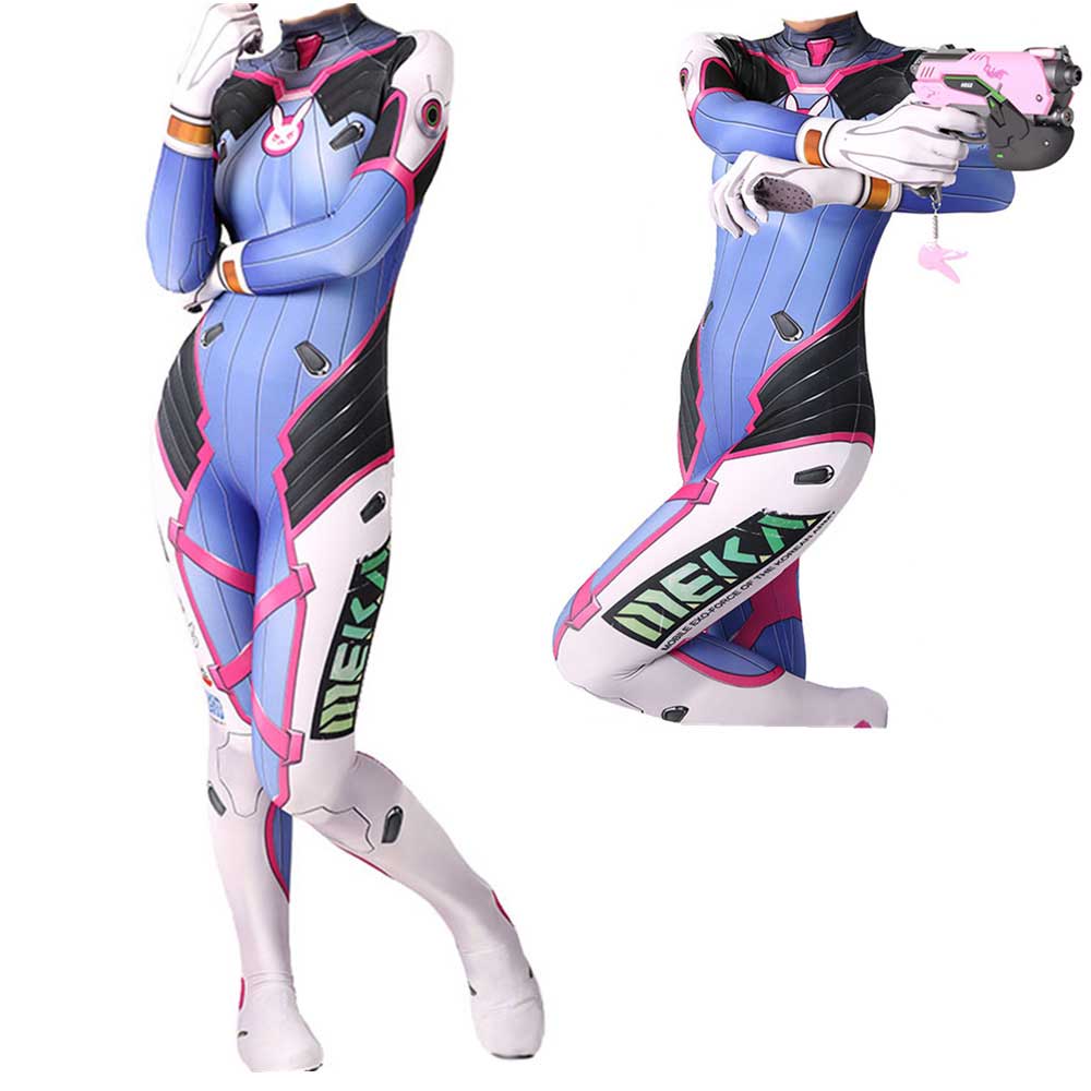 Juego Overwatch D.VA Cosplay Charlet Body BodySuit
