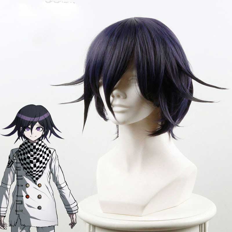 DangAnronpa v3: Matando Harmony Ouma Kokichi Cosplay peluca para hombre Boys Short Straight Straight