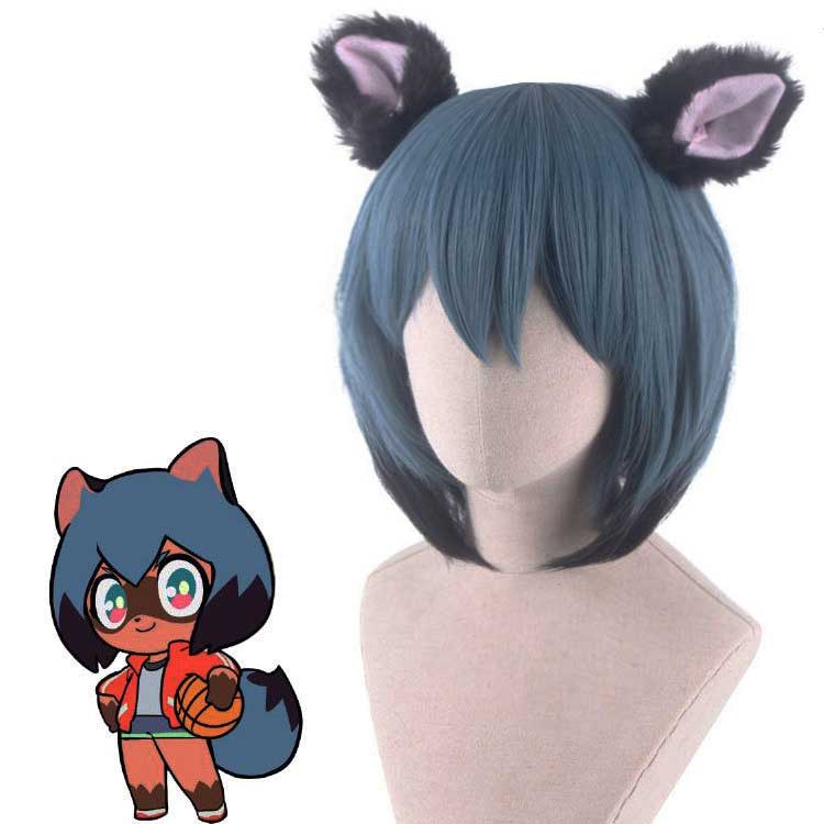 BNA a estrenar Animal Michiru Kagemori Blue Black Cosplay Wig