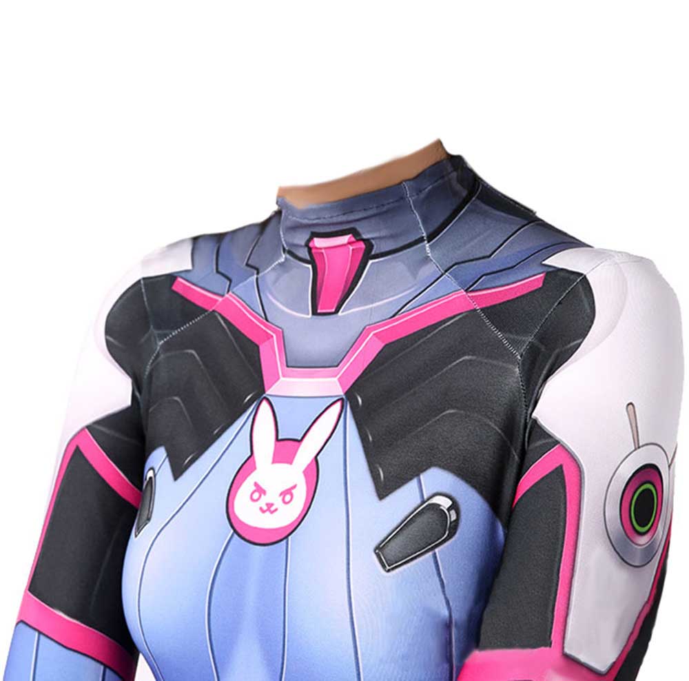 Juego Overwatch D.VA Cosplay Costume Charlet Chung BodySuit