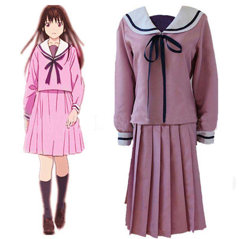 Anime Noragami Aragoto Iki Hiyori School Girl Uniform Cosplay Vestido de marinero Disfraz de Halloween para las mujeres