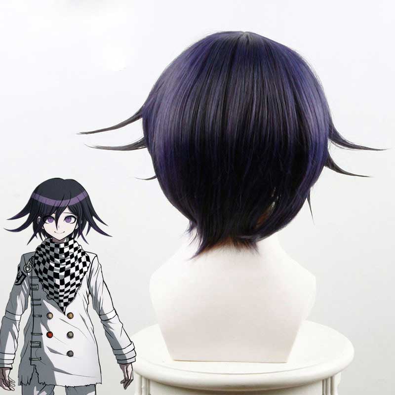 danganronpa v3: matando a Harmony Ouma Kokichi Cosplay peluca para hombre chicos corto