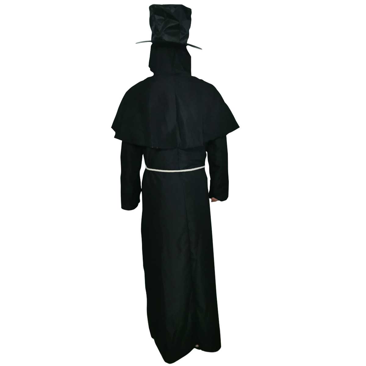 steampunk Black Death Plague Doctor Halloween Cospaly Costume Túnica gótica Uniform
