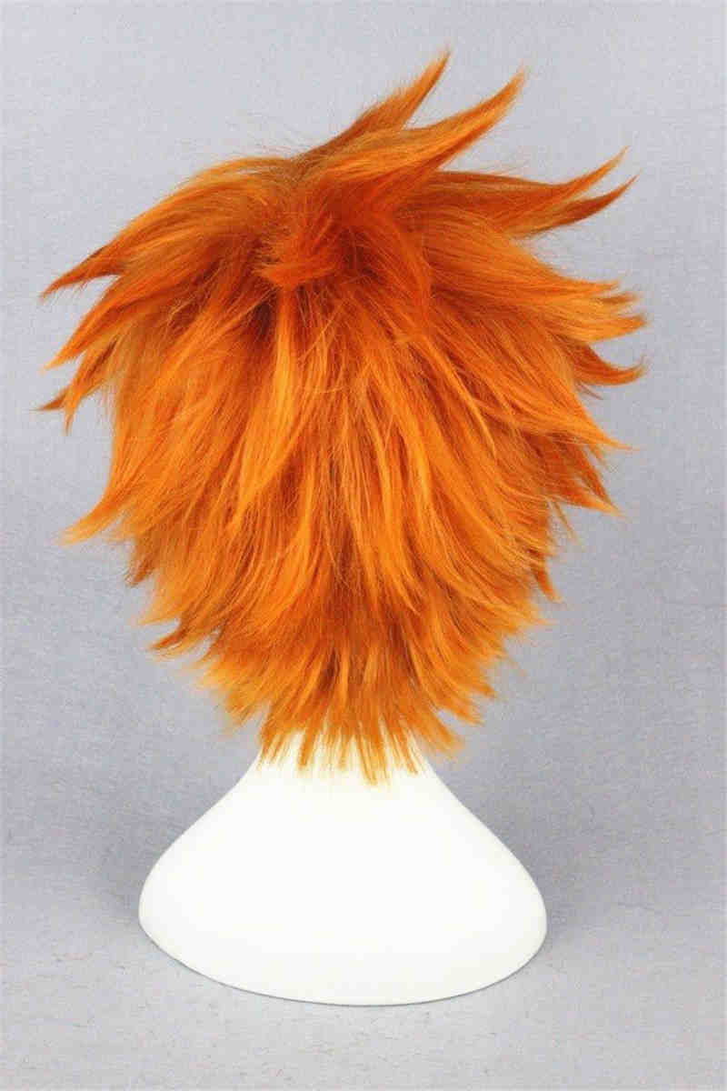 anime haikyuu hinata shoyo halloween cosplay wig synthetic hair -kakerlama