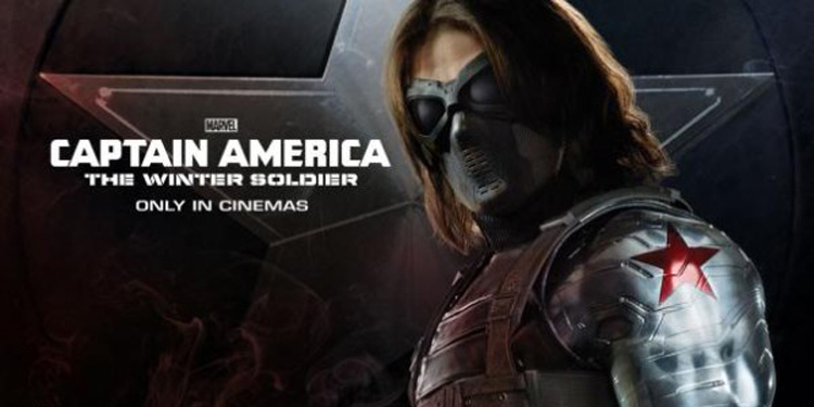 Cool Capitán América Guerra civil Soldado de invierno Bucky Barnes Cosplay Dark Brown Wigs Party Halloween Pelo Toupee con HairNet