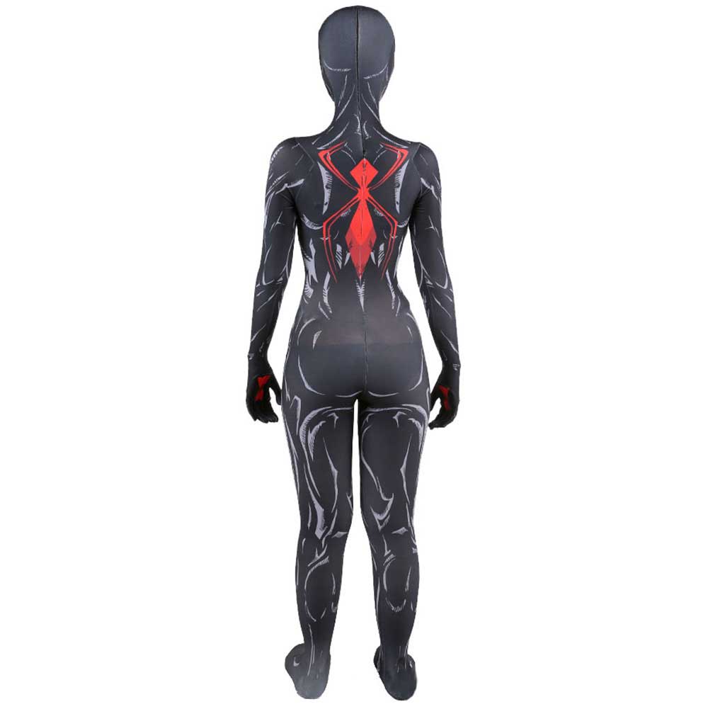 traje de veneno de viuda negro Cosplay grandes gafas Venom Spider Cosplay Disfraz Halloween Zentai Suit Spiderman traje adultos