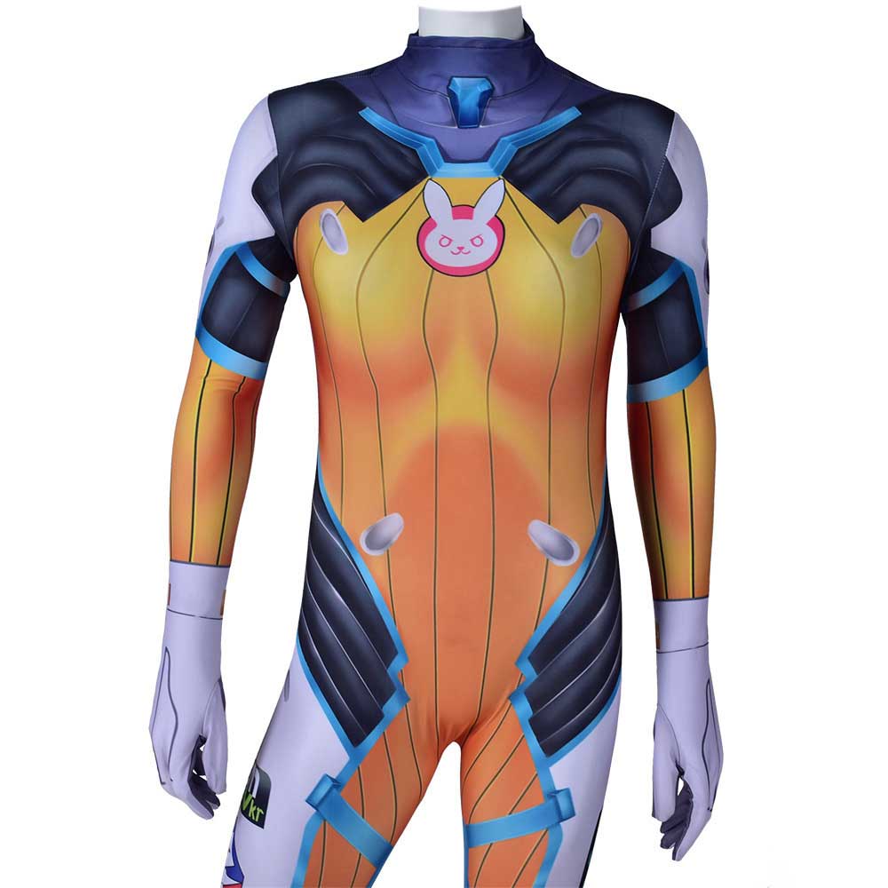 juego Overwatch D.VA Blueberry Cosplay Costume Ow Zentai BodySuit Mono