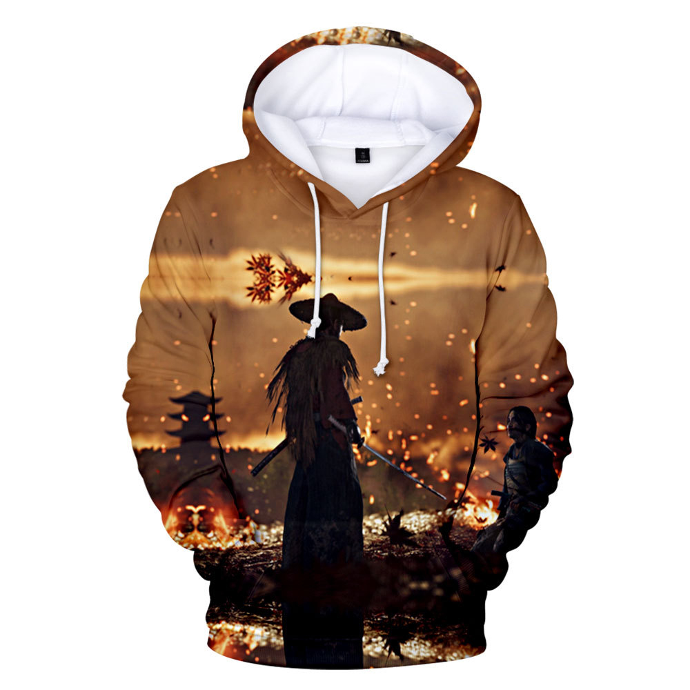 juego fantasma de Tsushima Samurai Sakai Sudadera con capucha 3D Imprimir Sudadera